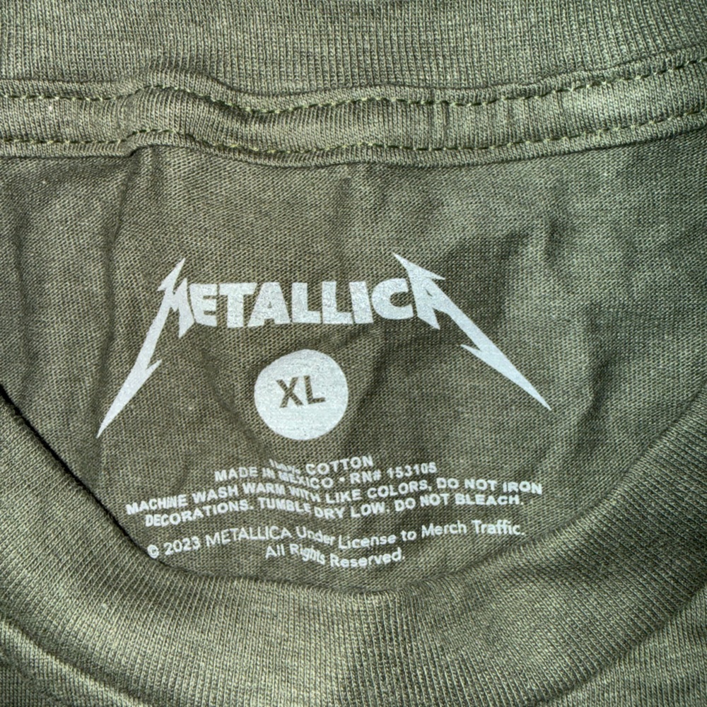Metallica Band T-shirt Green Men’s Size XL Spider Web Graphic Heavy Metal - Picture 2 of 5